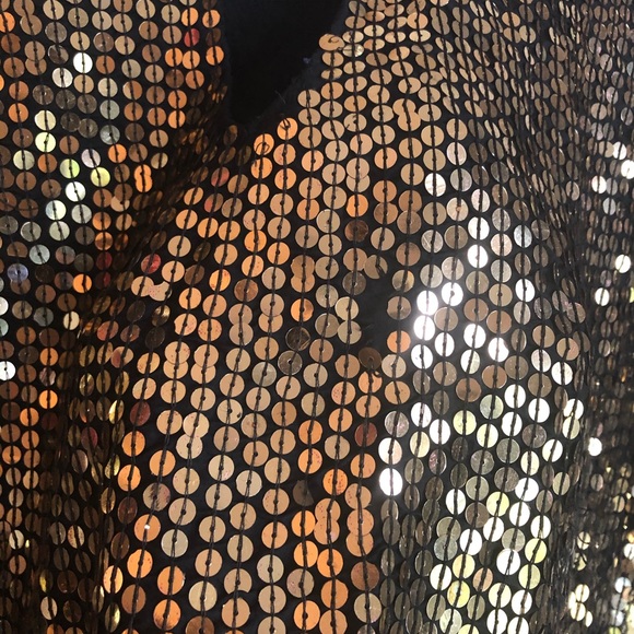 1980s vintage disco gold sequin top - Picture 9 of 9